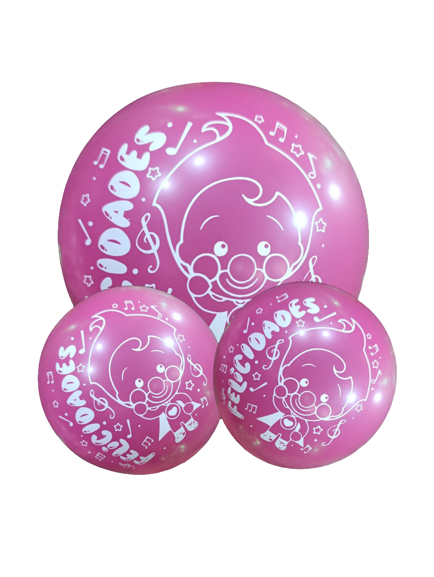 Globo impreso de Plim Plim Rosa