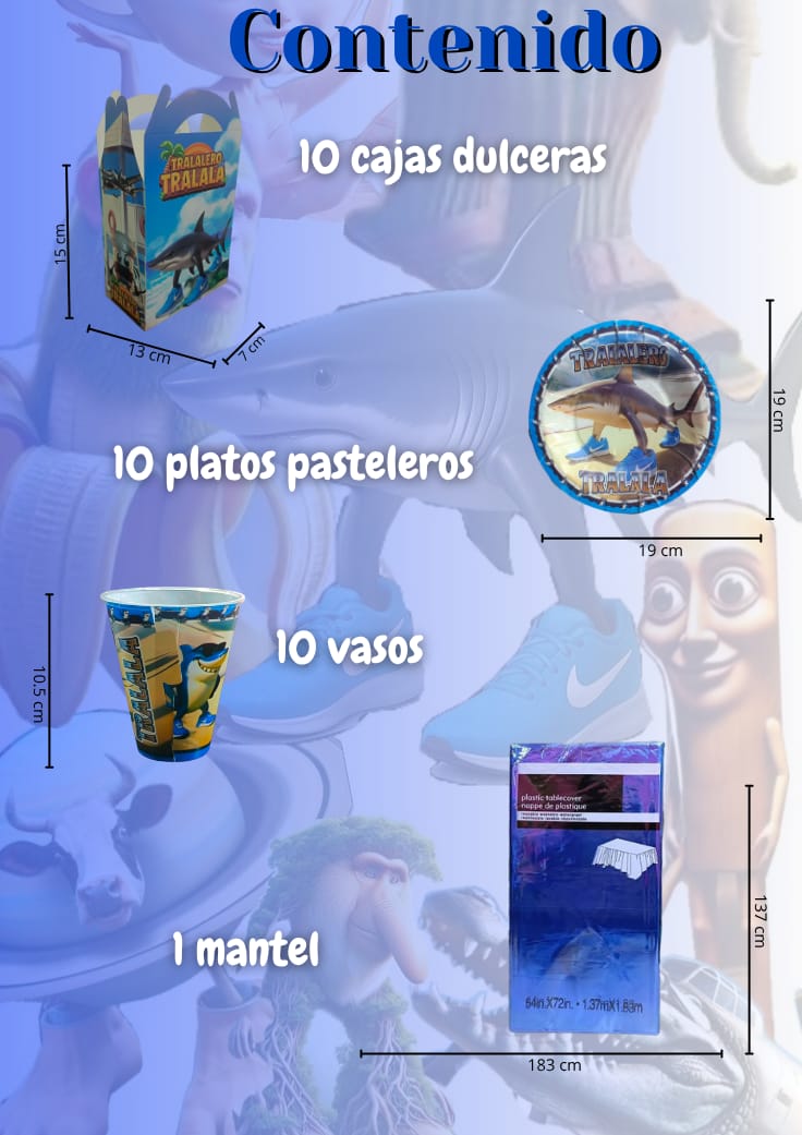 Kit de Fiesta Temática Tralarero Tralala