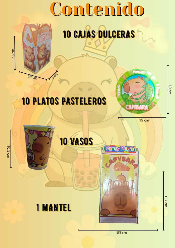 Kit de Fiesta Temática de Capibara